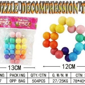 Versatile puzzle bead decompression ball