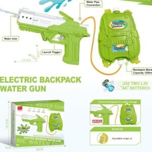 Flash-fire Light Electric Water Gun (Rechargeable) (Gun Battery Included / 1X 3.7V Cylinder Battery /1xUSB) Summer Water Play New Arrival