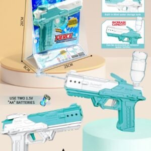 Flash-fire Light Electric Water Gun (Rechargeable) (Gun Battery Included / 1X 3.7V Cylinder Battery /1xUSB) Summer Water Play New Arrival