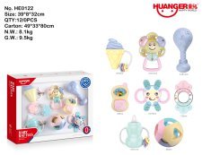 Pastel AB Rattle (8PCS