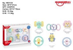 Pastel AB Rattle (6PCS