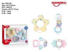 Pastel AB Rattle (4PCS