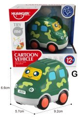 Fun Light & Sound Friction Cartoon Car Single Pack -G Style (Jeep