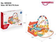 Kick-and-play Piano Baby Gym + Fence (Red