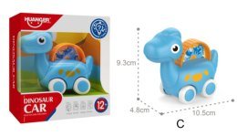 Cartoon Dinosaur Friction Car (Blue Brachiosaurus)-C Style