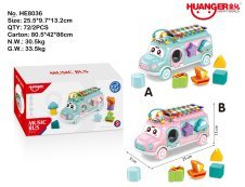 Educational Bus Mini Xylophone (Pastel