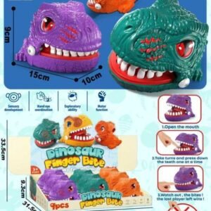 English version bite sized dinosaur prank toy, children's decompression finger board game toy, 3 colors