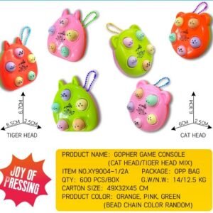 Educational Decompression Pop Toy Handheld Whack-a-mole Handheld Game Owl + Tiger (2 Style Mixed