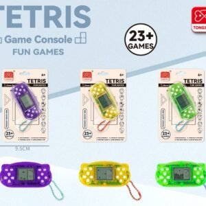 Mini Educational Tetris Handheld Game Rectangular Bead Chain Pendant (2xAG13 Batteries, Battery Included
