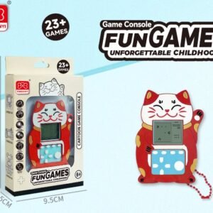 Educational Mini Cartoon Educational Tetris Handheld Game Super Hero Bead Chain Pendant (2xAG13 Batteries, Battery Included