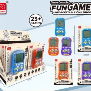 Large-screen Running Car -Shaped Educational Tetris Handheld Game (2xAAA Batteries, Battery Not Included