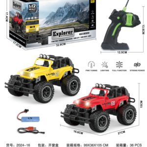1:12 Off-Road RC Car (Jeep Wrangler) with Lights, USB